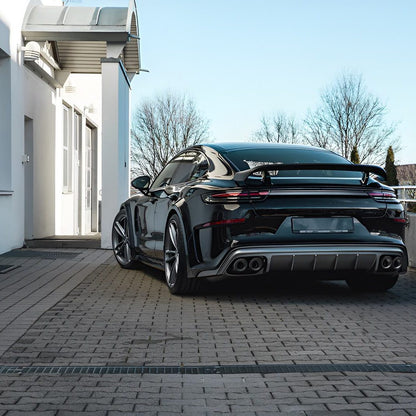 TECHART Matte Carbon Rear Decklid Panel for 971.1 Porsche Panamera / 4 / 4S