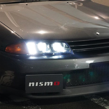 78works Full LED Headlights 4-Lamp Black (R/L) for 1989-1994 Nissan Skyline (R32)