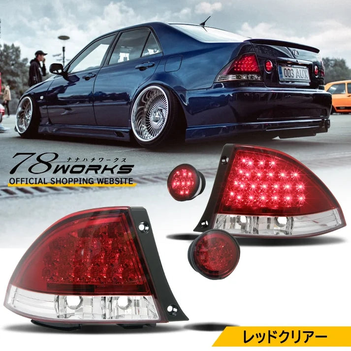 78WORKS Altezza/IS200/IS300 XE10 LED Tail Light Unit - Red/Clear