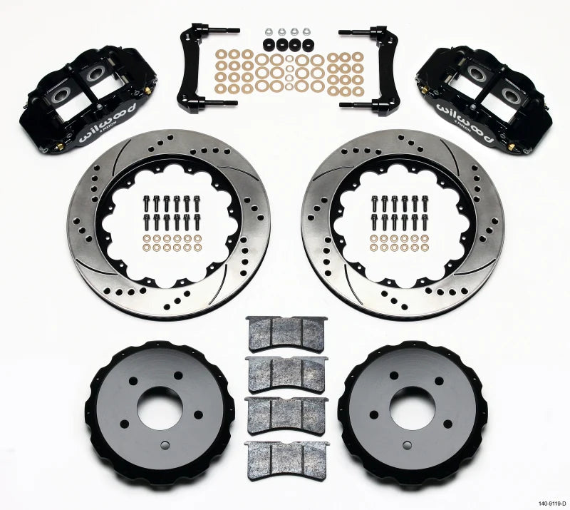 Wilwood Narrow Superlite 4R Rear Kit 14.00in Drilled 97-04 Corvette C5/Z06 05-13 C6