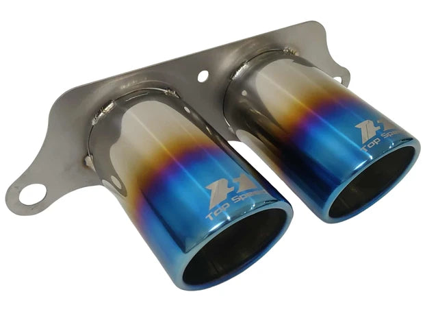 Porsche 997 991 GT3 GT3RS (Full Titanium) 89MM Upgrade Exhaust Rolled Edge Tip Blue or Purple