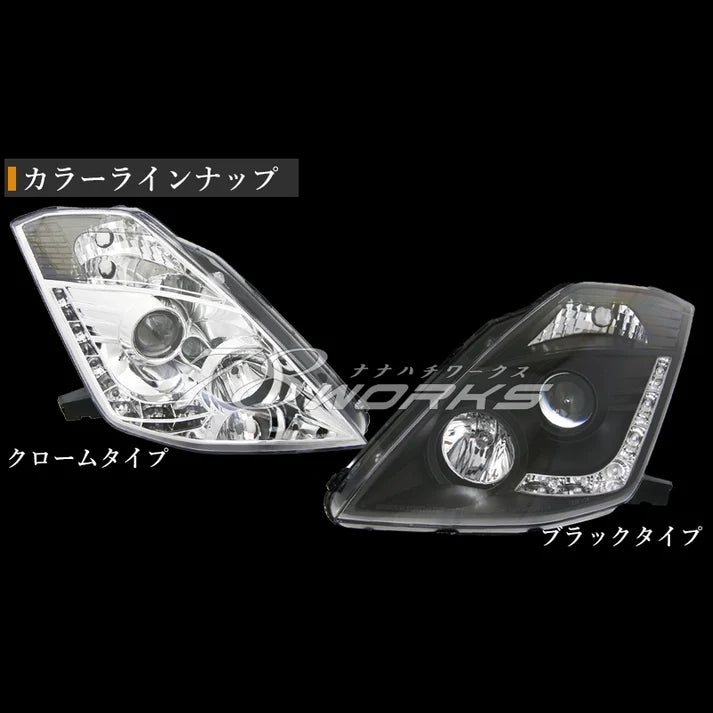 78WORKS 350Z (Z33) LED Head Light Unit V2 - Black (Chuki/Kouki Models)