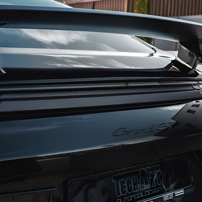 TECHART Matte Carbon Rear Decklid Panel for 971.1 Porsche Panamera / 4 / 4S