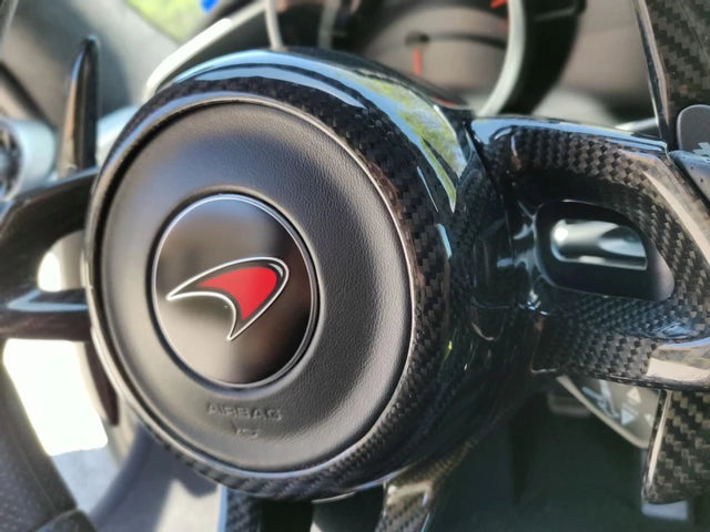 Mclaren MP4-12C 650S 675LT 570S 570GT 600LT 720S 765LT P1 Senna All Years Carbon Fiber Steering Wheel Center Cover
