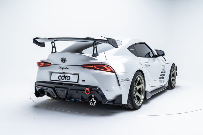 ADRO Prepreg Carbon Fiber AT-R2 Swan Neck Wing Taller Uprights - Toyota Supra A90 2020+