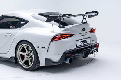 ADRO Prepreg Carbon Fiber AT-R2 Swan Neck Wing Taller Uprights - Toyota Supra A90 2020+