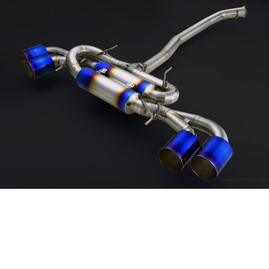 Amuse R1 Titan Extra STTI 90SPEC Gold Ring Titanium Exhaust for Nissan GT-R (R35)
