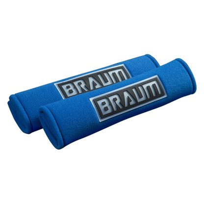 Braum Racing Black 2" Shoulder Pads Black, Blue, Red (2)