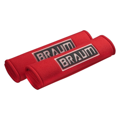 Braum Racing Black 2" Shoulder Pads Black, Blue, Red (2)