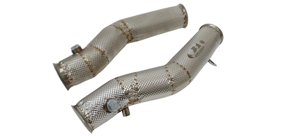 Lamborghini Gallardo Straight Test Pipes with Heat Shields TIG-Welded Bolt-On Design – Fits Base, SE, Spyder & Superleggera (2004–2008) 2-Piece Set