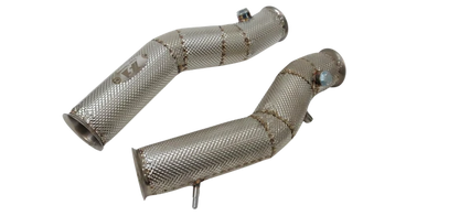 Lamborghini Gallardo Straight Test Pipes with Heat Shields TIG-Welded Bolt-On Design – Fits Base, SE, Spyder & Superleggera (2004–2008) 2-Piece Set