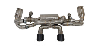 TOP SPEED PRO-1 T304 Stainless Steel Valved Catback Exhaust System for Porsche 991.2 Carrera 3.0T (2017–2019) – Center Exit with Dual 102mm Matte Dry Carbon Fiber Tips