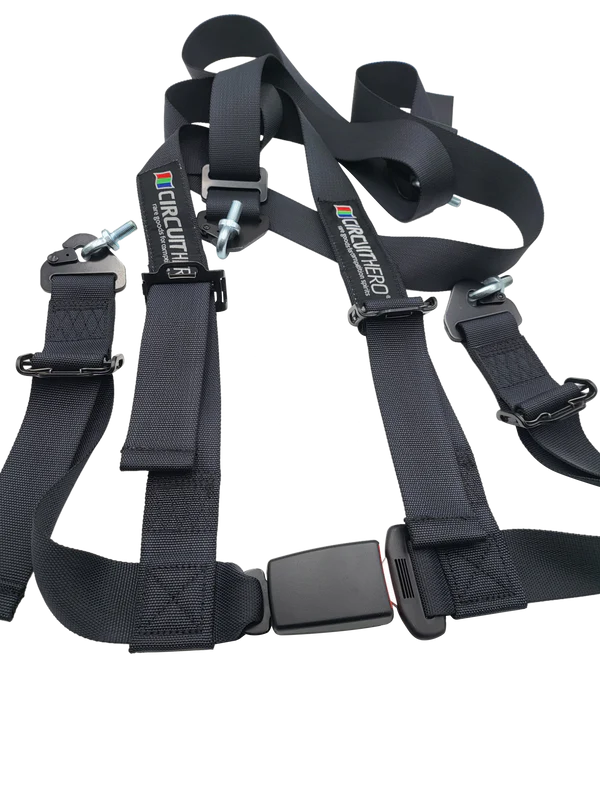 Circuit Hero 4 Point Harness 2" Belts (Black)