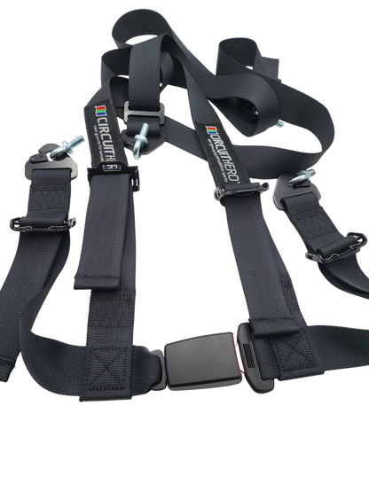 Circuit Hero 4 Point Harness 2" Belts (Black)