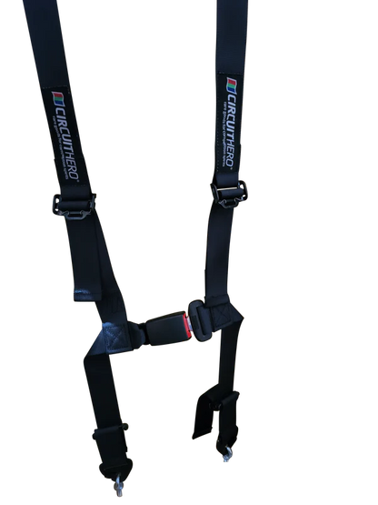 Circuit Hero 4 Point Harness 2" Belts (Black)