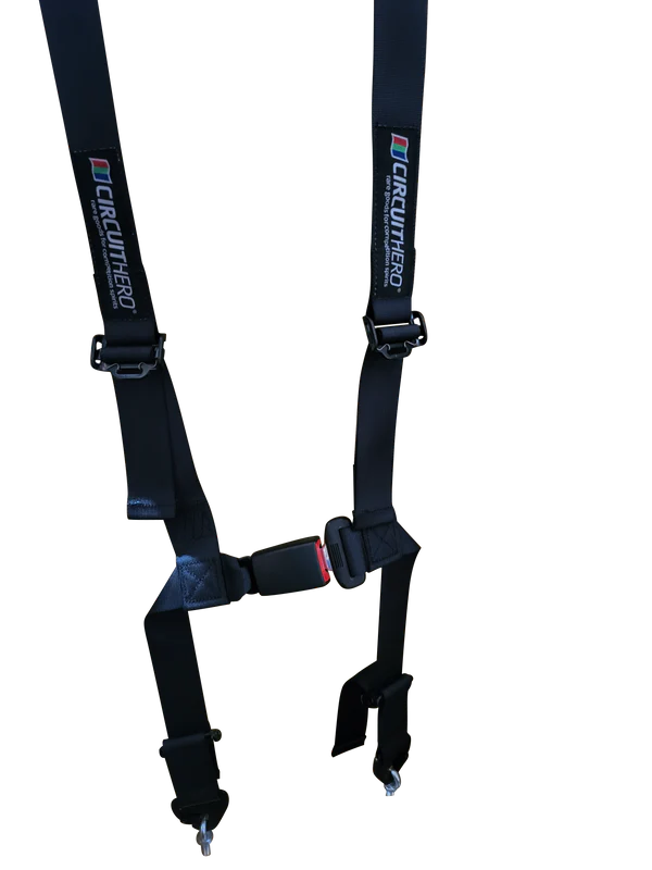 Circuit Hero 4 Point Harness 2" Belts (Black)