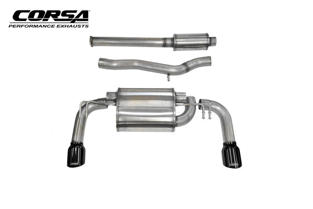Corsa Mitsubishi Lancer Evolution X Dual Tip Catback Exhaust System Polished or Black