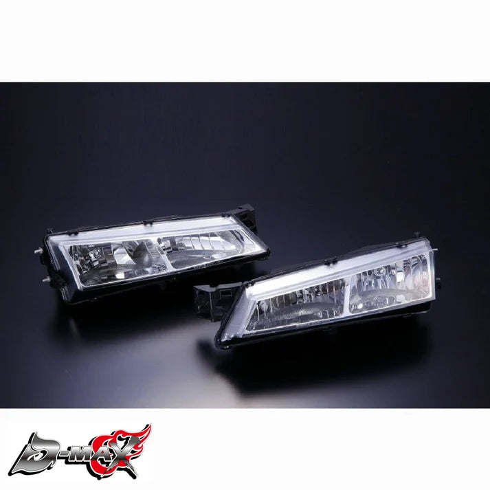 D-MAX Headlights - Chrome To suit Nissan Silvia S14 Kouki (Late Model)