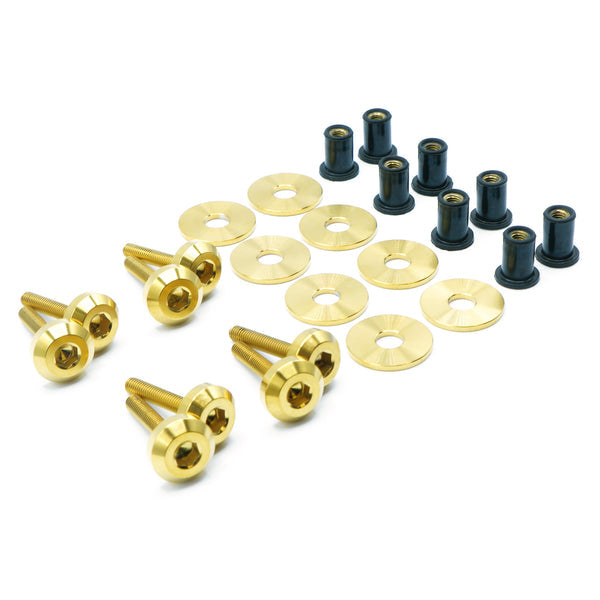 Dress Up Bolts Titanium Hardware Radiator Shroud Kit - Nissan GT-R R35 09-23