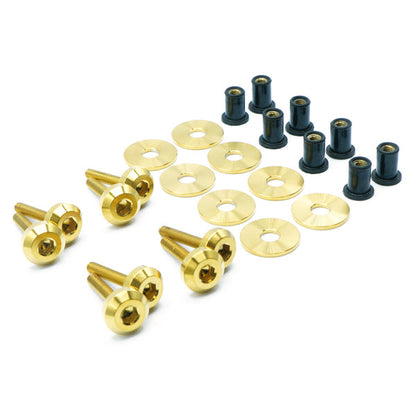 Dress Up Bolts Titanium Hardware Radiator Shroud Kit - Nissan GT-R R35 09-23