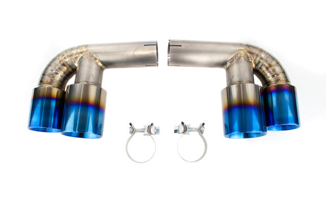 TOP SPEED PRO-1 Porsche 911 (997 Carrera C2 & C4 2005–2008) Full Titanium Muffler Bypass Pipes with Quad Round Tips