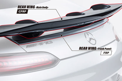Design Works Rear Wing & Trunk Panel (Carbon/FRP) for Mercedes AMG GT 2015+