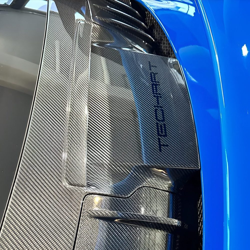 TECHART Carbon Rear Air-Intake Panel w/ Service Hatch for 992.1 Porsche 911 GT3