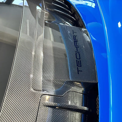 TECHART Carbon Rear Air-Intake Panel w/ Service Hatch for 992.1 Porsche 911 GT3