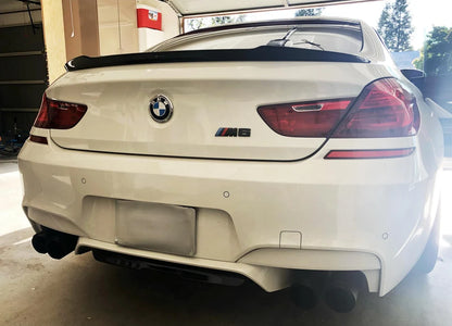 V Style Carbon Fiber Rear Trunk Spoiler - BMW F12 F13 F06 M6 & 6 Series Gran coupe