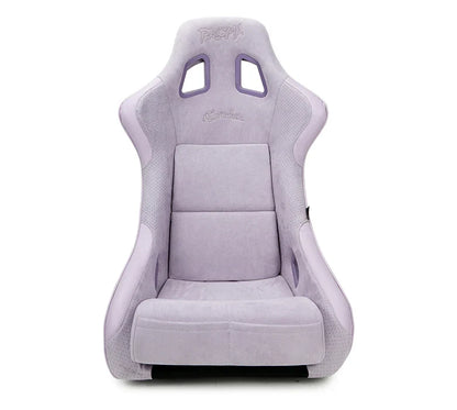 NRG FRP Bucket Seat (Medium) Prisma-Chromatic Lilac Vegan Suede w/ Chameleon Back (1) Each