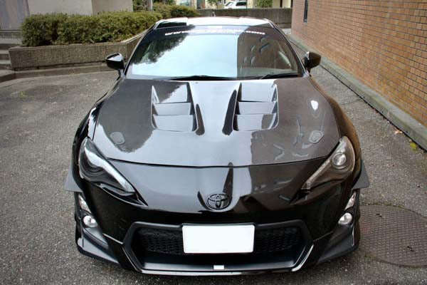 Garage Mak Aero Hood w/ Rain Cover Set for Scion FR-S (ZN6), Toyota 86 (ZN6) & Subaru BRZ (ZC6) 2013-2020
