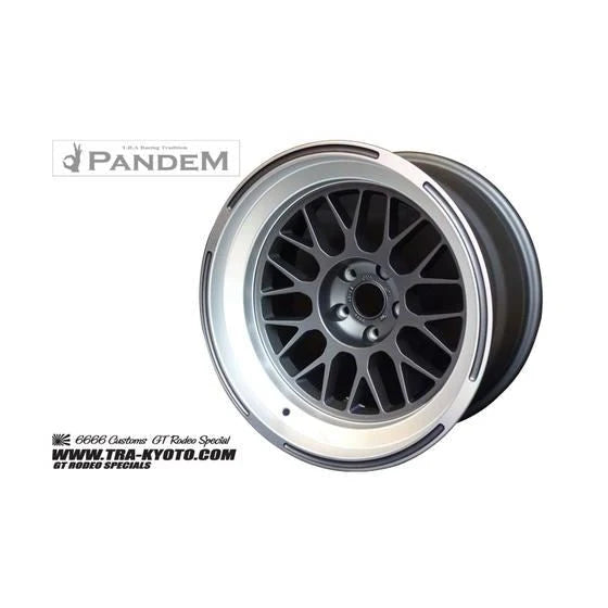 GReddy Pandem 6666 Wheels 18x11 -40 5x114.3 Gunmetal (4)