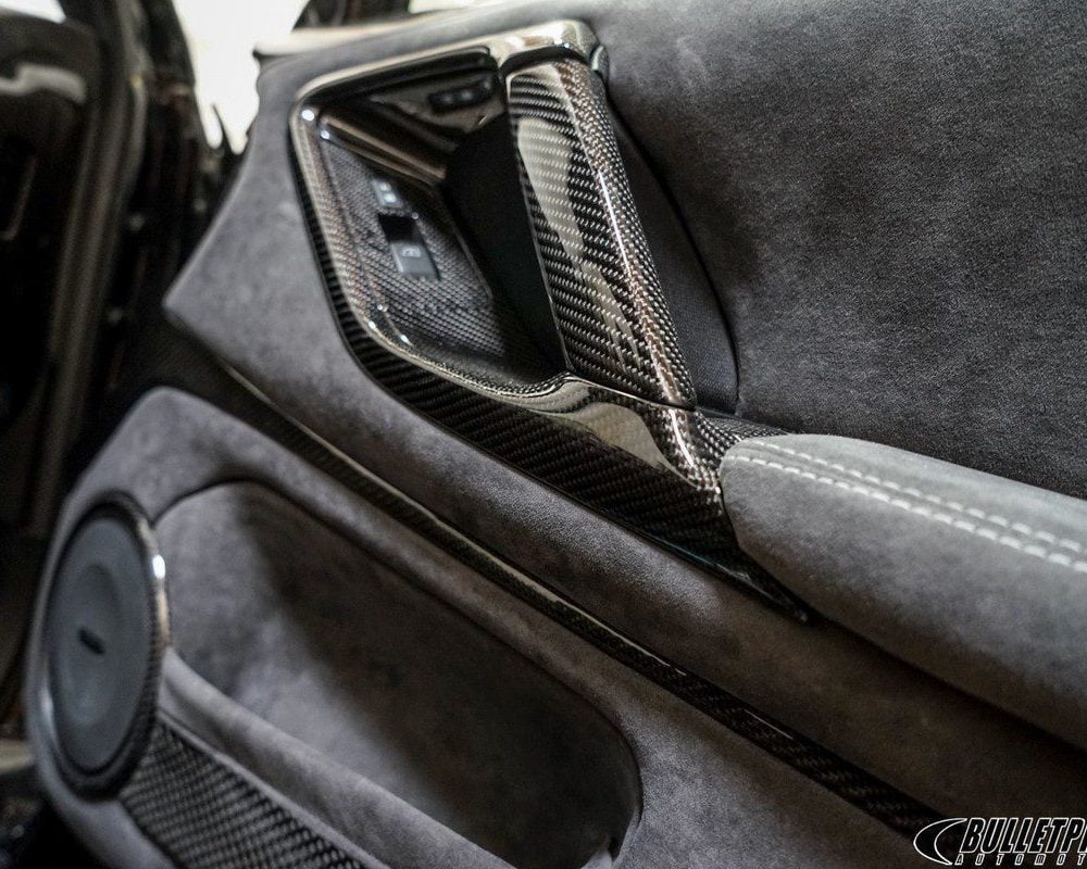 GT-RR Carbon Fiber Interior Door Handle Grip Set for 2009-19 Nissan GT-R [R35]
