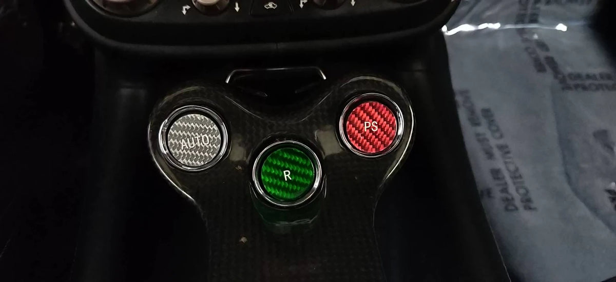 Ferrari F1 Gear button covers available in carbon fiber Black , Red, Tri color