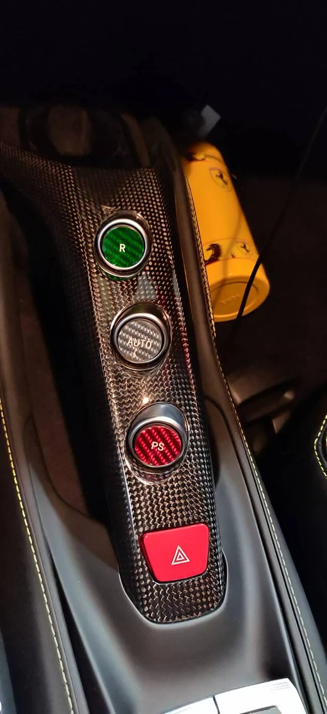 Ferrari F1 Gear button covers available in carbon fiber Black , Red, Tri color