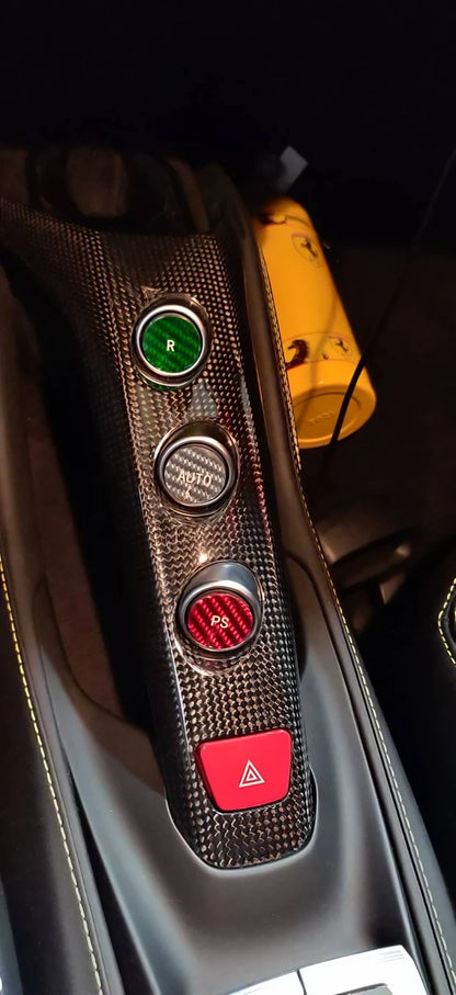 Ferrari F1 Gear button covers available in carbon fiber Black , Red, Tri color