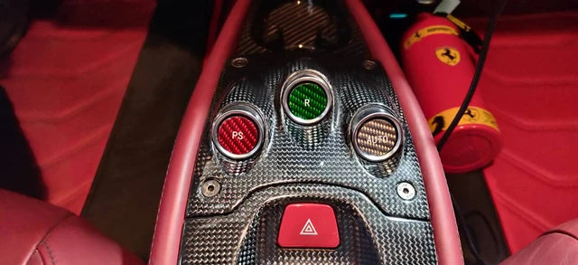 Ferrari F1 Gear button covers available in carbon fiber Black , Red, Tri color