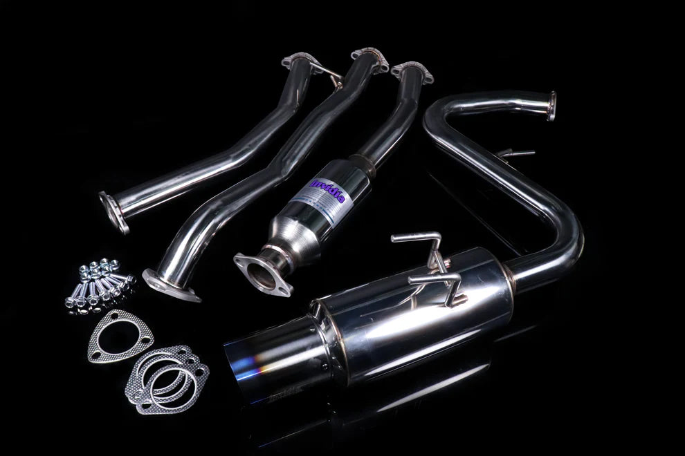 Invidia Single N1 Cat-Back Exhaust w/Ti Burnt Tips - 2016-21 Civic Sedan