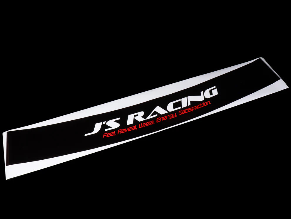 J's Racing Windshield Banner Black or White