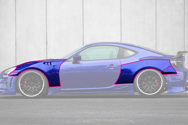 Kuhl Racing Ver.4 01R-GTW Wide Over Fender Kit (FRP) for Toyota 86 (ZN6) 2013-2020