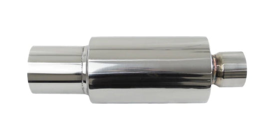 T304 Stainless Steel 3" Inlet N1 Universal Muffler with 4" Tip – High-Performance Exhaust Fabrication Component