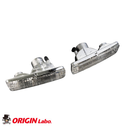 Twin-Bulb Front Bumper Clear Indicator Set - S13 Silvia / 180SX (Early Model)