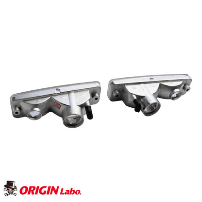 Twin-Bulb Front Bumper Clear Indicator Set - S13 Silvia / 180SX (Early Model)