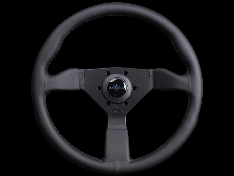 Personal Grinta 350mm Steering Wheel - Black Edition / Leather