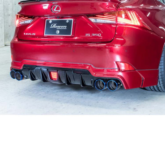 Rowen Rear Half Spoiler (FRP) w/ LED Back Fog Light/Relay for Lexus IS350 F-Sport 2014-2020