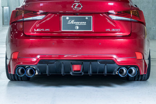 Rowen Rear Half Spoiler (FRP) w/ LED Back Fog Light/Relay for Lexus IS350 F-Sport 2014-2020