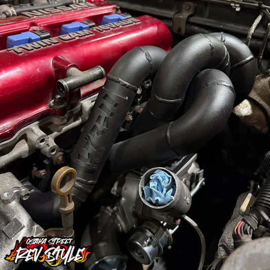 Rev Style Original Ryousei "Rev-Mani" SR20DET Low Mount Exhaust Manifold To suit Silvia S14/S15 SR20DET T28 Stock Position - Hand Crafted in Japan Designed for drivers who push their cars in high-load,
