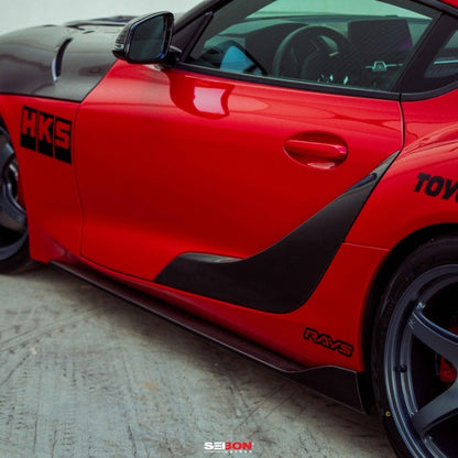 Seibon OEM Style Carbon Fiber Side Skirts - Toyota Supra A90 2020+