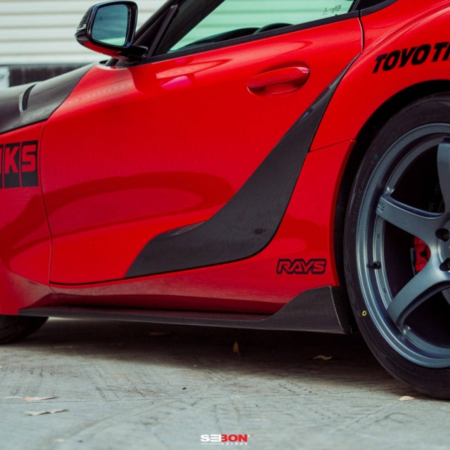 Seibon OEM Style Carbon Fiber Side Skirts - Toyota Supra A90 2020+