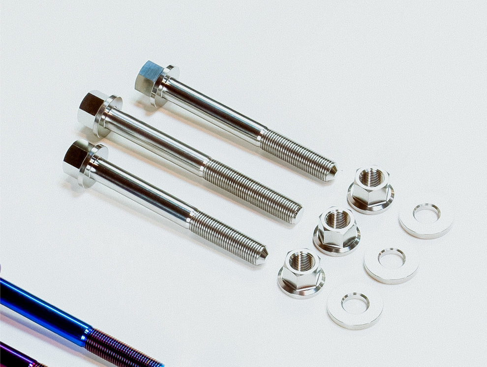 SpeedFactory Racing Titanium Headlight / Hood Hinge Hardware Kit Raw or Burnt